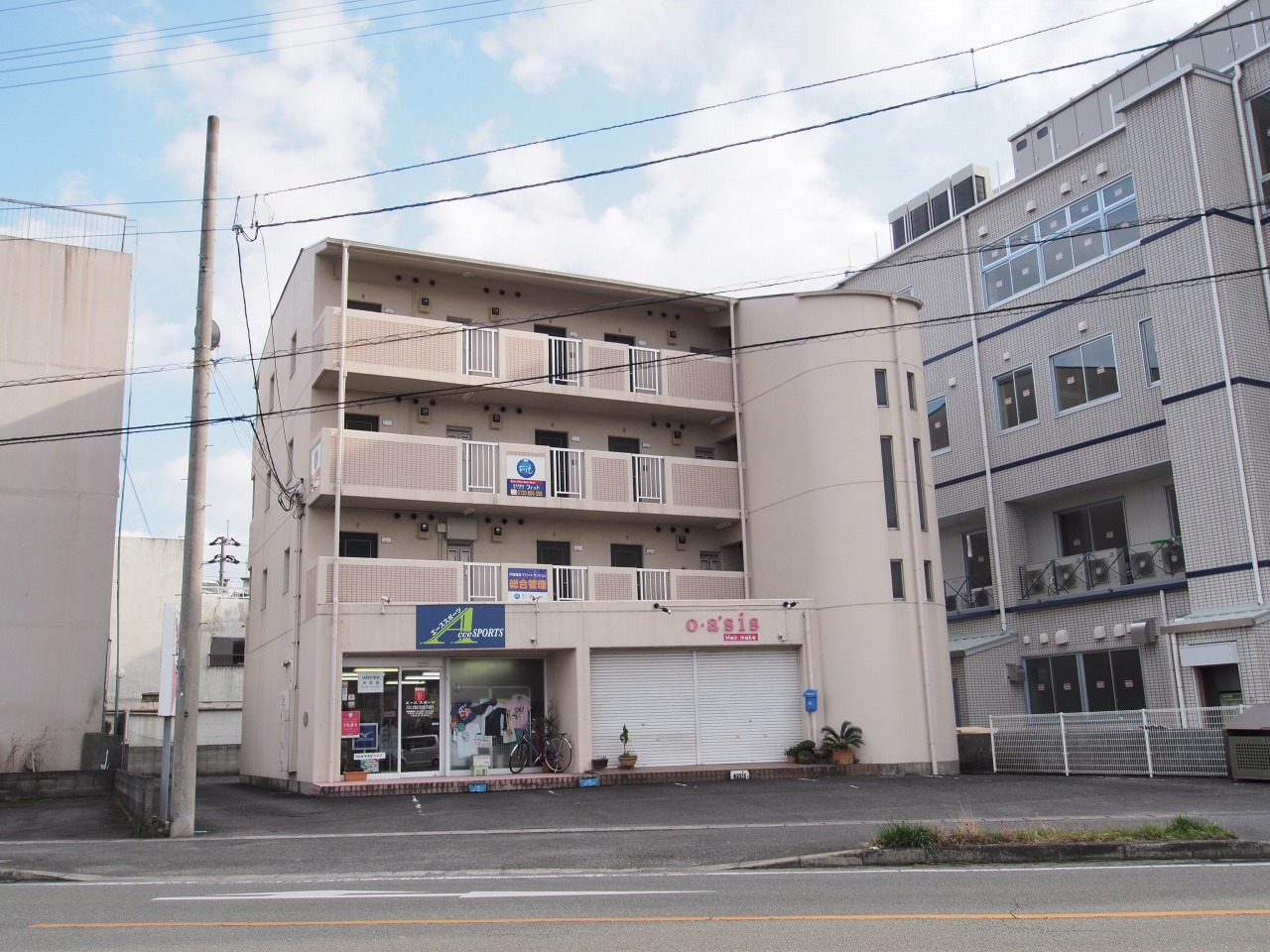 徳島市北島田町のマンションの建物外観