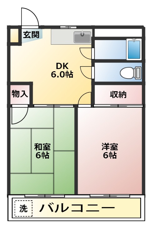 サンハイツ新堀の間取り