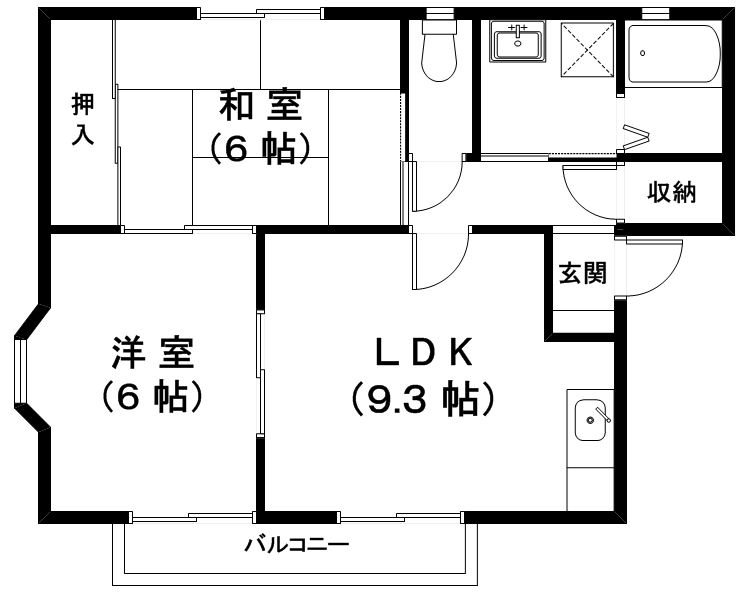 草津市木川町のアパートの間取り