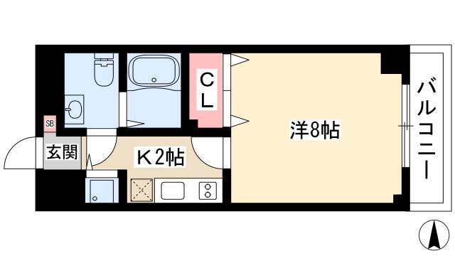 リベール名駅南の間取り