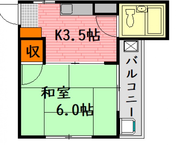 広島市南区出汐のマンションの間取り