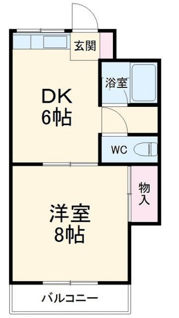 名古屋市名東区大針のマンションの間取り