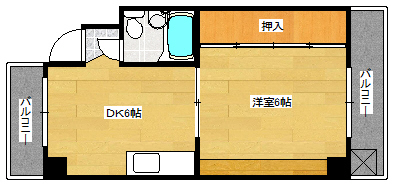 広島市南区翠のマンションの間取り