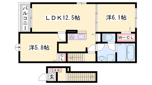 シーズンテラス勝原の間取り