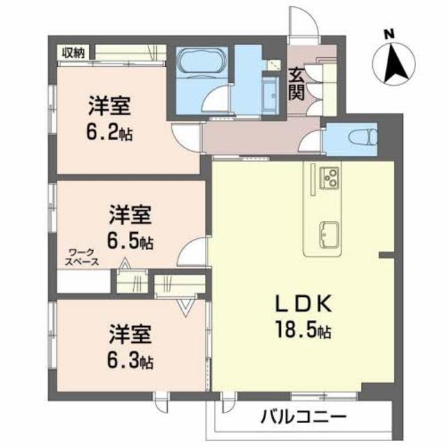 Ｆａｉｒｖｉｅｗ学園通りの間取り