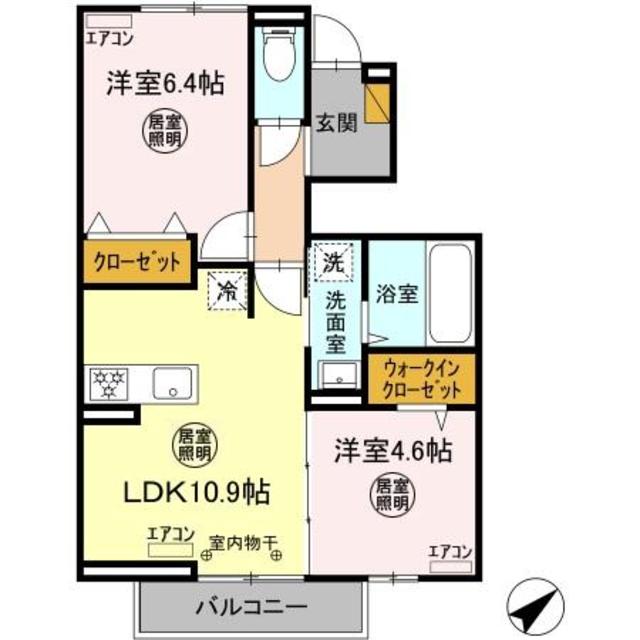 テラス丘の上Ｃの間取り