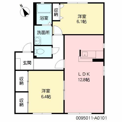 アヴェニール泉　Ａ棟の間取り