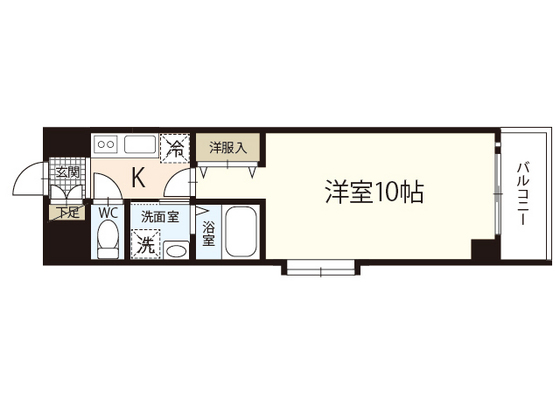 広島市中区南千田西町のマンションの間取り