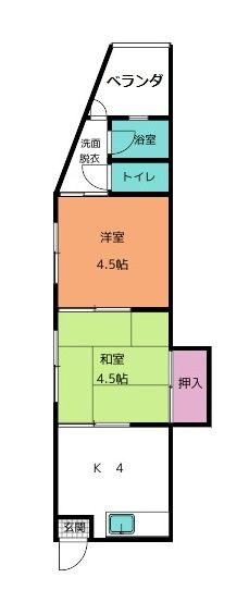 紀の川市粉河のマンションの間取り