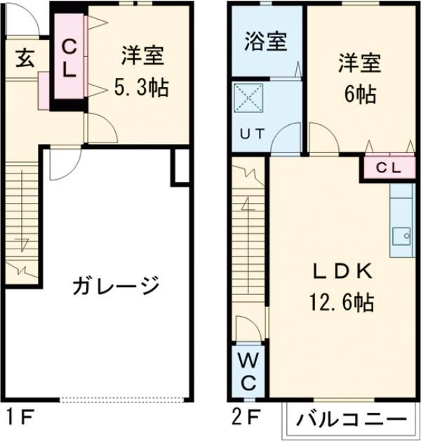 長生郡一宮町田町のアパートの間取り