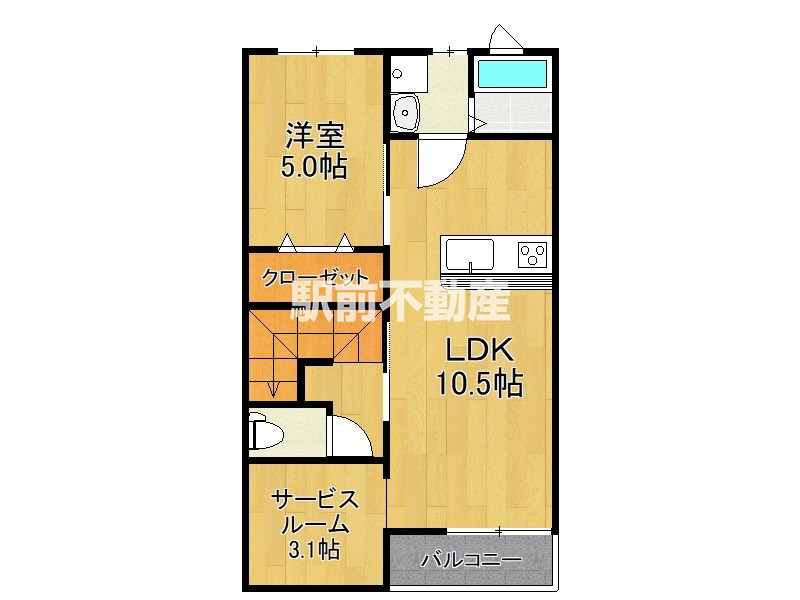 エスカレント鳥栖の間取り