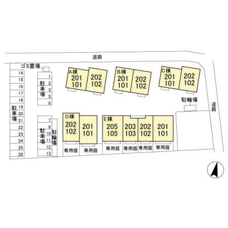 【さいたま市西区大字内野本郷のアパートのエントランス】