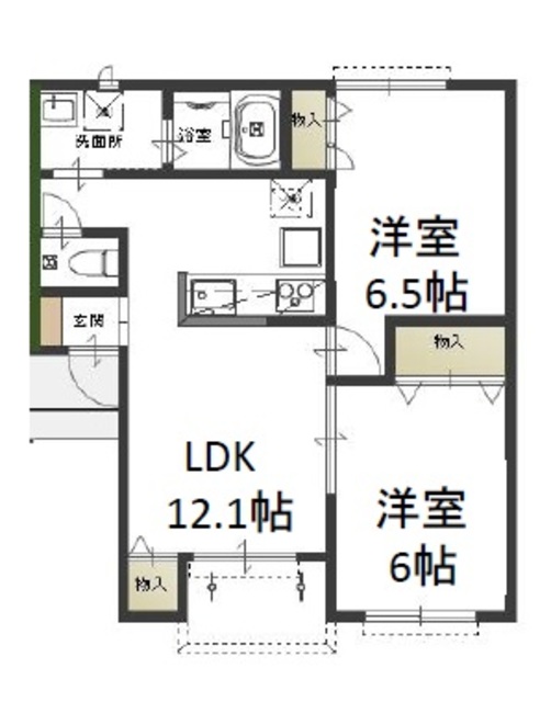 ファヴィリータ　Cの間取り