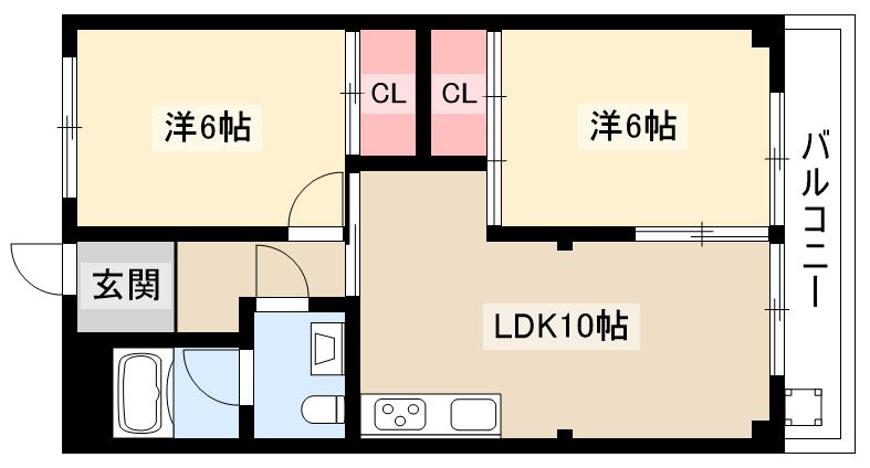 マンション中村の間取り