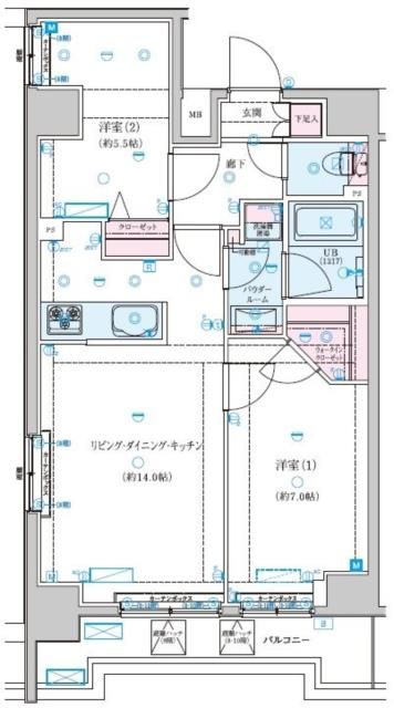 ＧＥＮＯＶＩＡ新子安の間取り