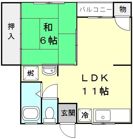 和歌山市上野のマンションの間取り