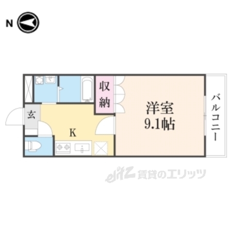 長浜市平方町のアパートの間取り