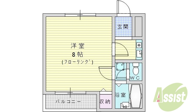 【吹田市山田西のマンションの間取り】