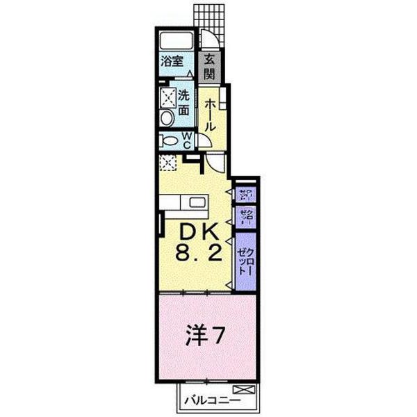 半田市庚申町のアパートの間取り