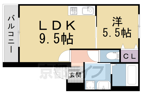 【モナムール三室戸の間取り】