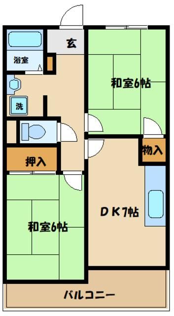 調布市多摩川のマンションの間取り