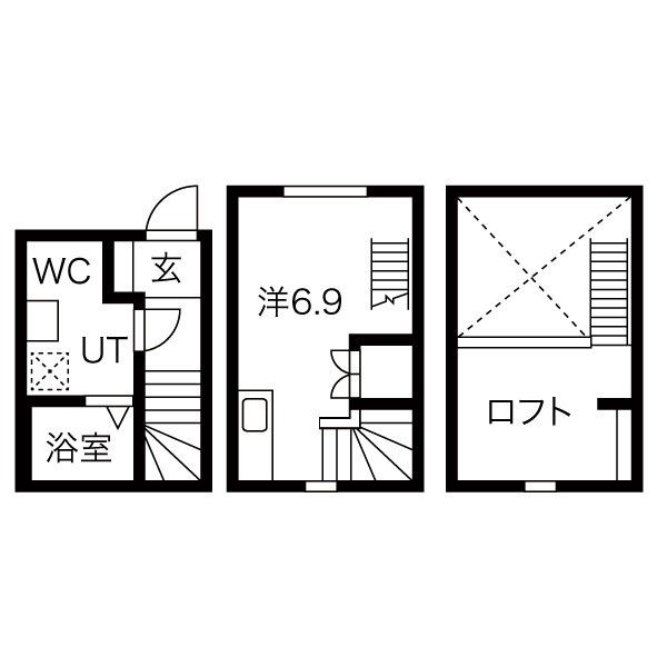 名古屋市中村区北畑町のアパートの間取り