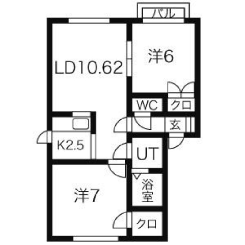 ディライトハイツ川沿の間取り