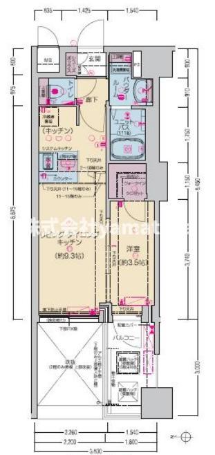 【プレサンス堺筋本町ディスティニーの間取り】