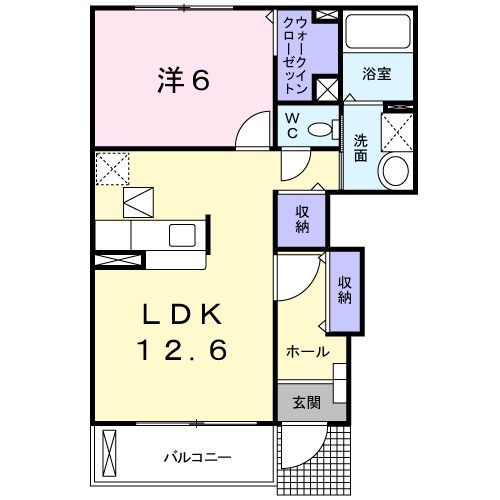 ル・ソレイユＡの間取り