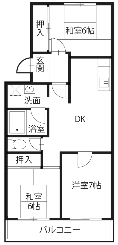 サラグレース川内の間取り