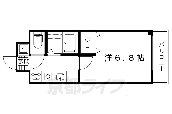 京都市上京区小川町のマンションの間取り