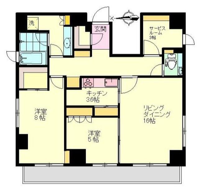 港区南青山のマンションの間取り