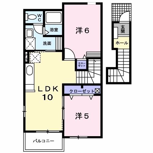 ベルデュールIの間取り