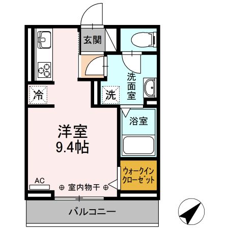 【静岡市駿河区谷田のアパートの間取り】