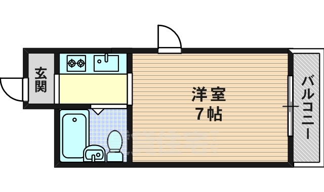 向日市寺戸町のマンションの間取り