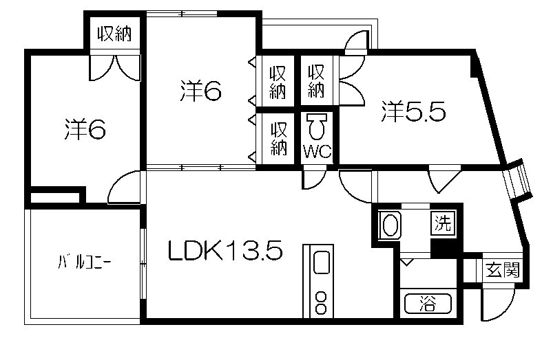 ロイヤルコート平之の間取り