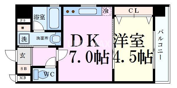 【京都市下京区西七条北月読町のマンションの間取り】