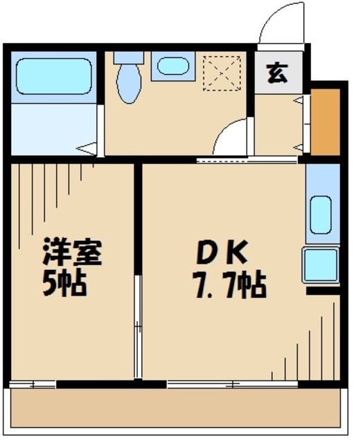 所沢市東住吉のマンションの間取り