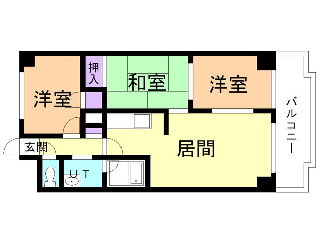 苫小牧市本幸町のマンションの間取り