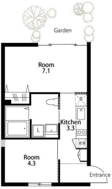 Apartment五風の間取り