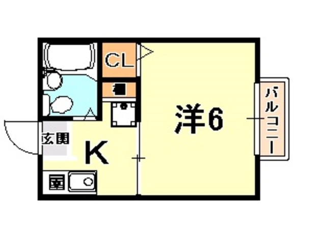 神戸市東灘区住吉南町のアパートの間取り