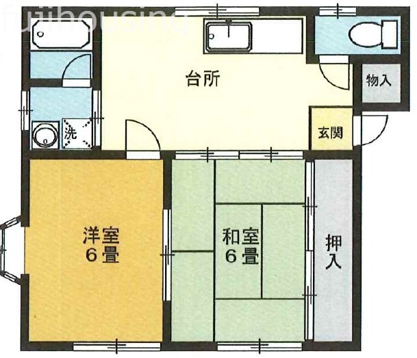 加須市根古屋のアパートの間取り