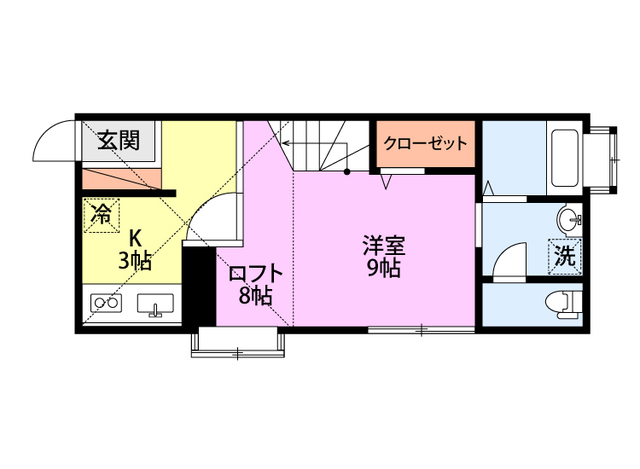 コテージ・オオクラの間取り