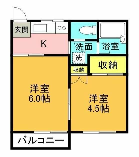 大田区多摩川のアパートの間取り