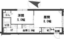 グランメール東区役所前の間取り