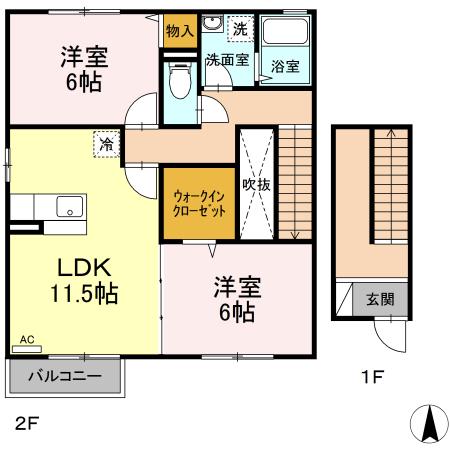 矢巾町大字又兵エ新田第7地割築19年の間取り