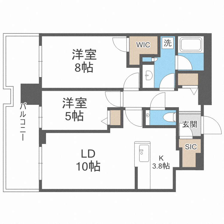 プレミストタワーズ札幌苗穂ＢＲＩＧＨＴＧＡＴＥの間取り