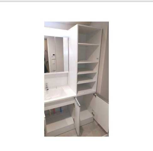 収納　洗面室も収納力大