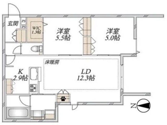 シャルマンSKJの間取り写真