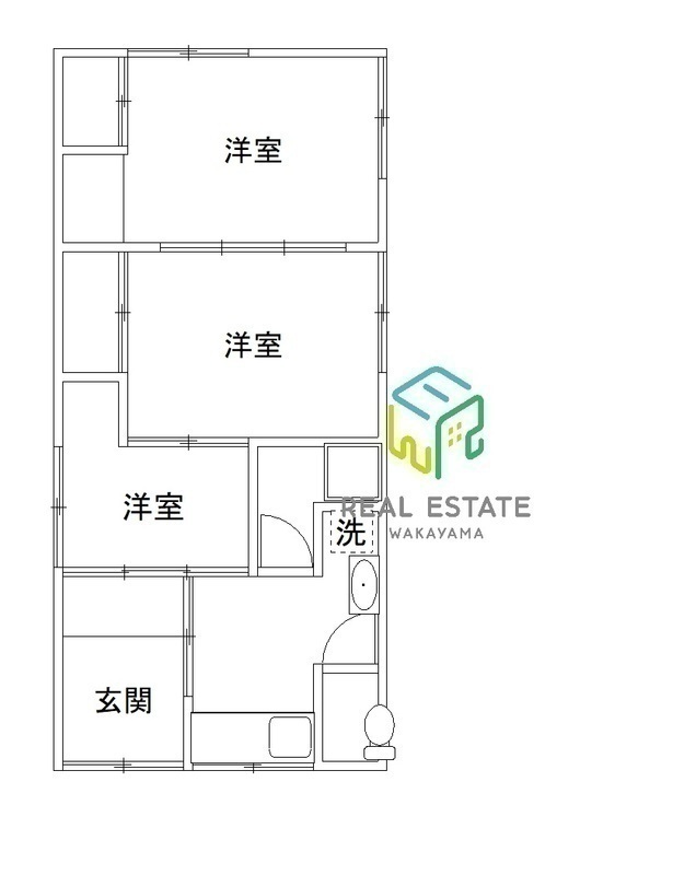 ＪＲ阪和線 和歌山駅 徒歩18分 1階建 築62年の間取り写真